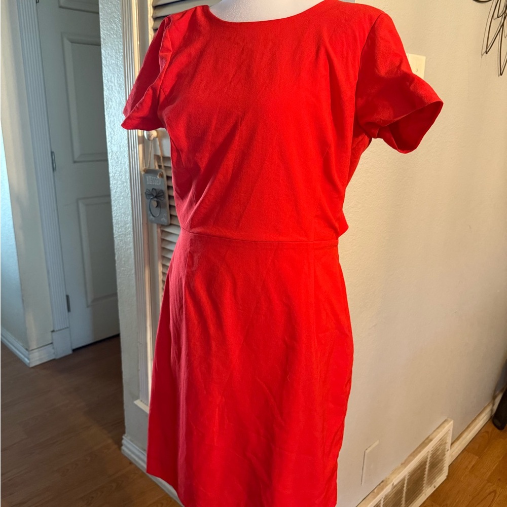 Alex Marie Vibrant Red Midi Dress